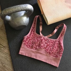 Leopard/cheetah sports bra